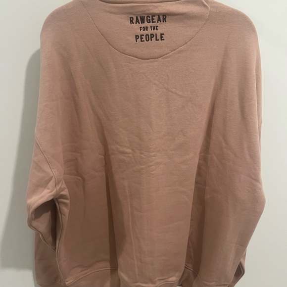 RAWGEAR XL Track Jacket Sweatshirt Zip Up Embroidered Fleece Interior SALMON - Picture 2 of 3